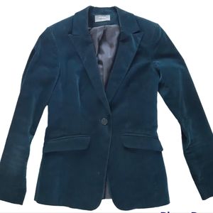 Velvet Blazer Teal / Jewel color, size 2